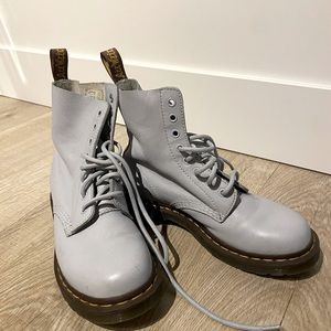 Dr Martens light blue boot